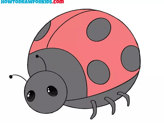 Adorable Ladybug Drawing
