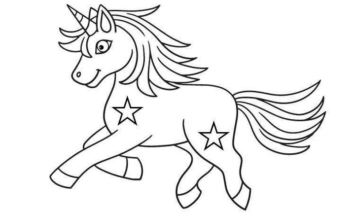 Cute Unicorn Coloring Pages