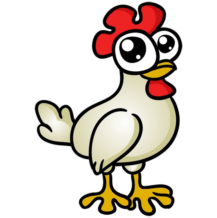 Easy To Draw A Cute Chicken