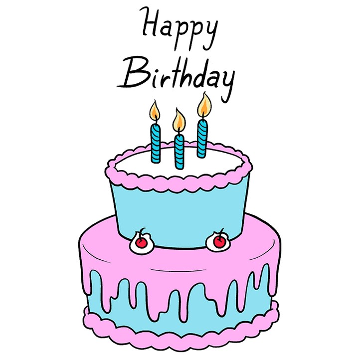 How To Draw A Birthday Cake