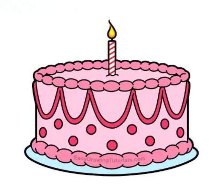 How To Draw A Birthday Cake