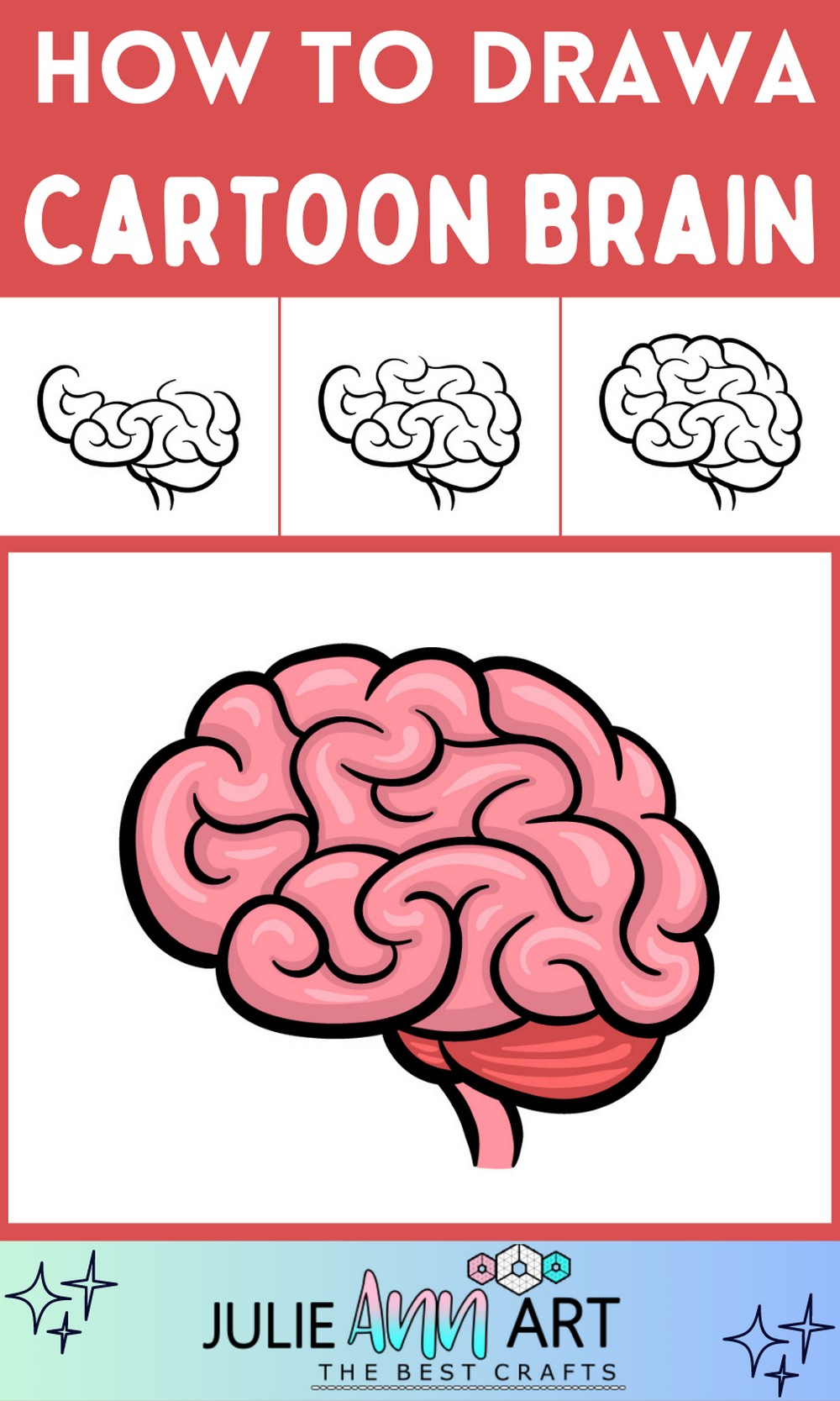 How To Draw A Cartoon Brain