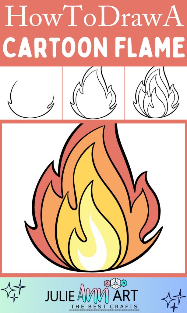 11 Easy Fire Drawing Ideas - How To Draw Fire - The Julie Art