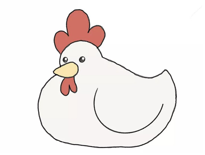 How To Draw A Chicken For Kindergarten