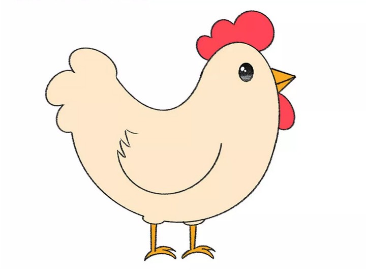 How To Draw A Easy Chicken