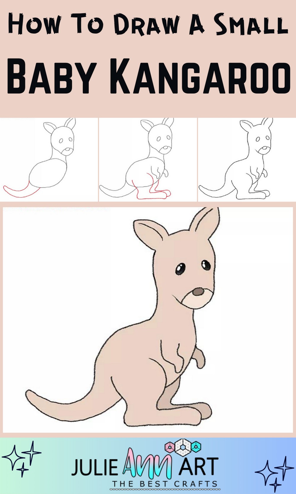 How To Draw A Small Baby Kangaroo