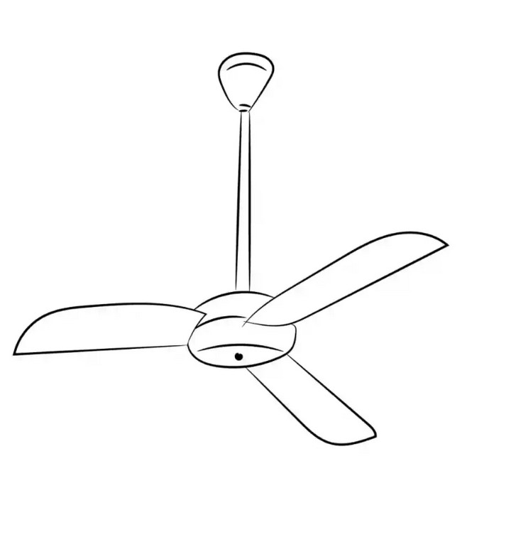 How To Draw Ceiling Fan In Simple Steps For Beginners