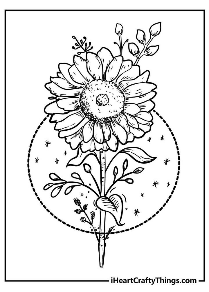 New Beautiful Flower Coloring Pages