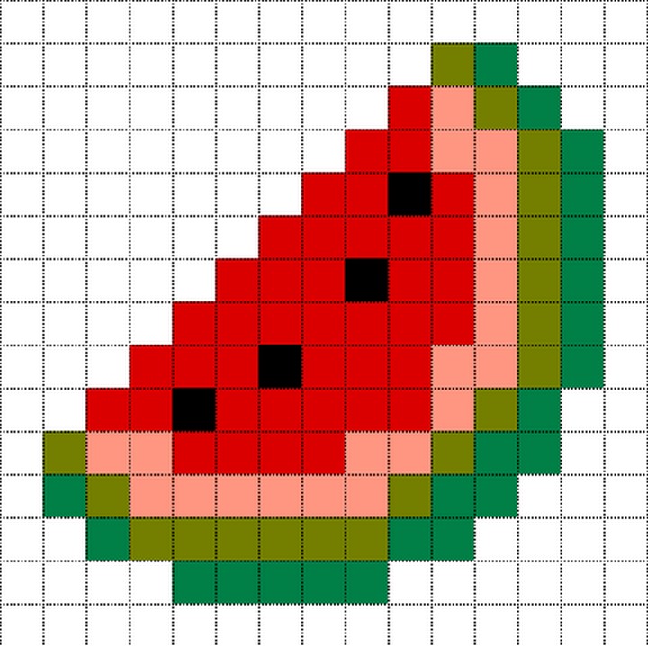 DIY Watermelon Perler Bead Art