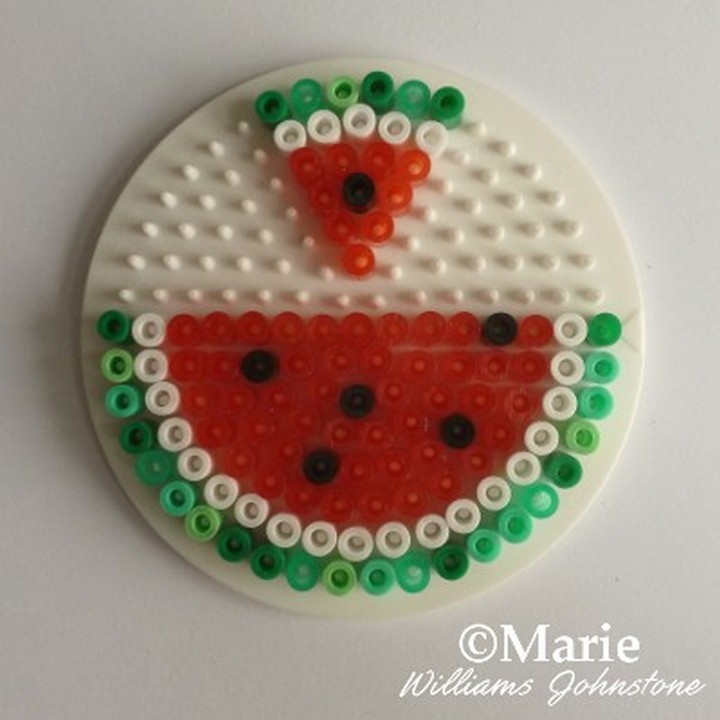 Watermelon Perler Beads Fruit Pattern