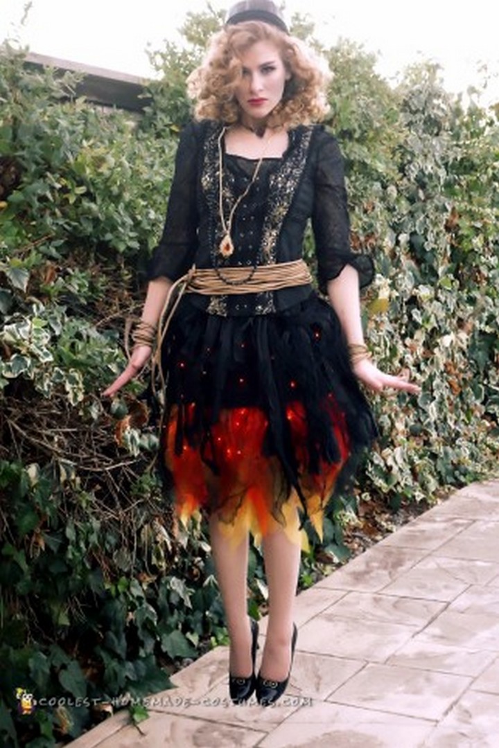 Blazing Witch On Fire Costume