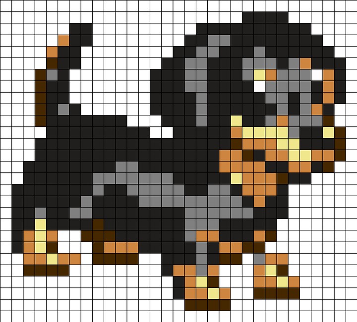 Cute Puppy Perler Bead Pattern