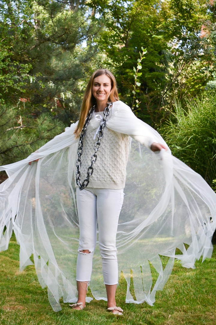 DIY Easy Ghost Costume For Women