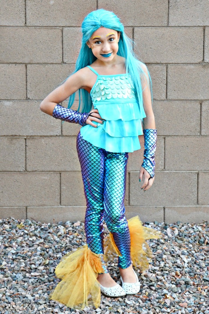 DIY Mermaid Costume How To Add A Mermaid Fin Tail To Leggings