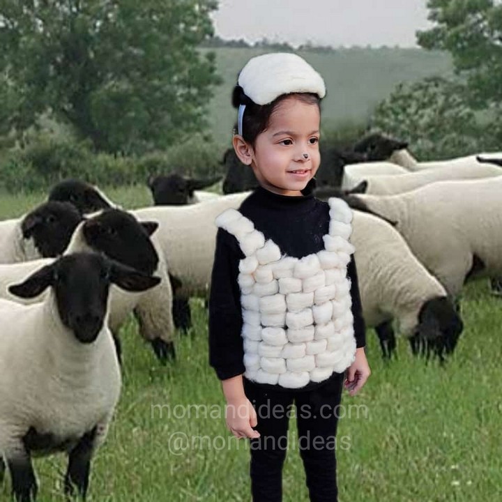 DIY Sheep Costume For Halloween