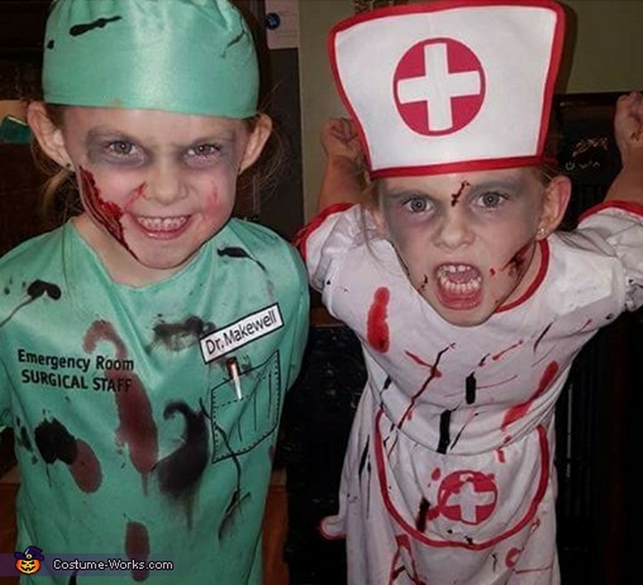 Dr. Makewell & Nurse Bloody Costume