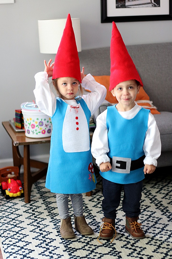 Easy DIY Felt Gnome Halloween Costume