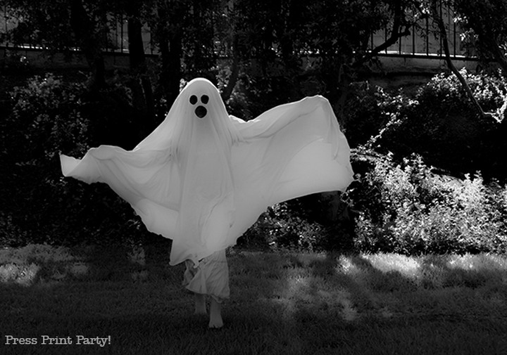 Easy Ghost Costume Tutorial With A Bed Sheet