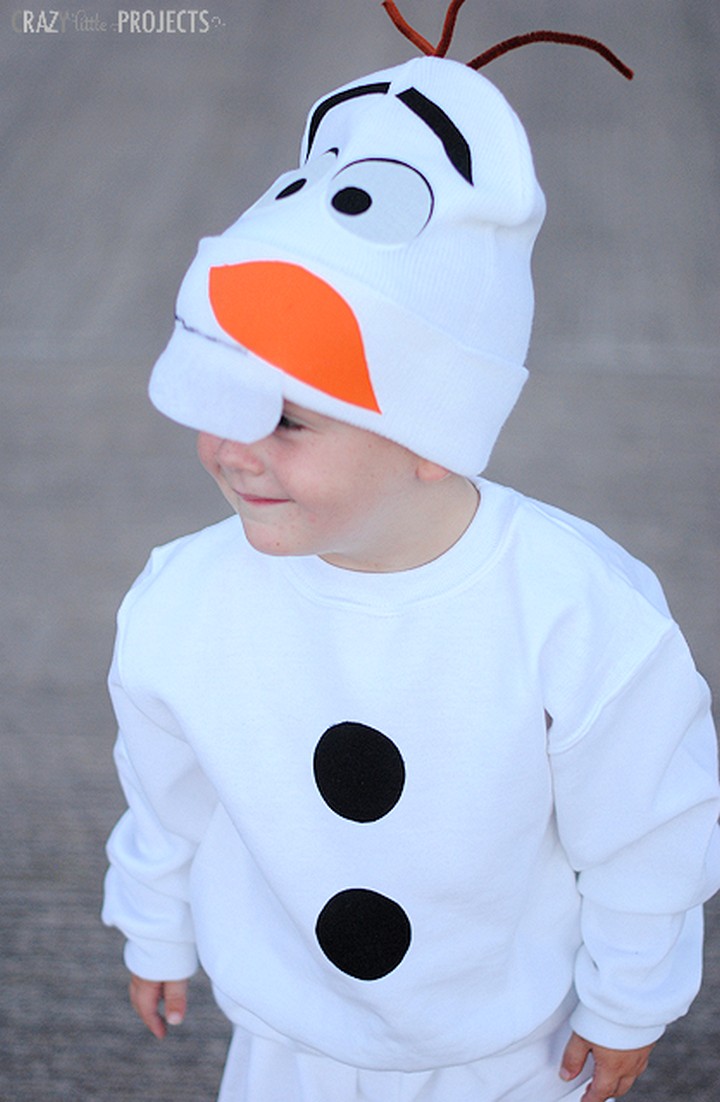 Easy No Sew Olaf Costume