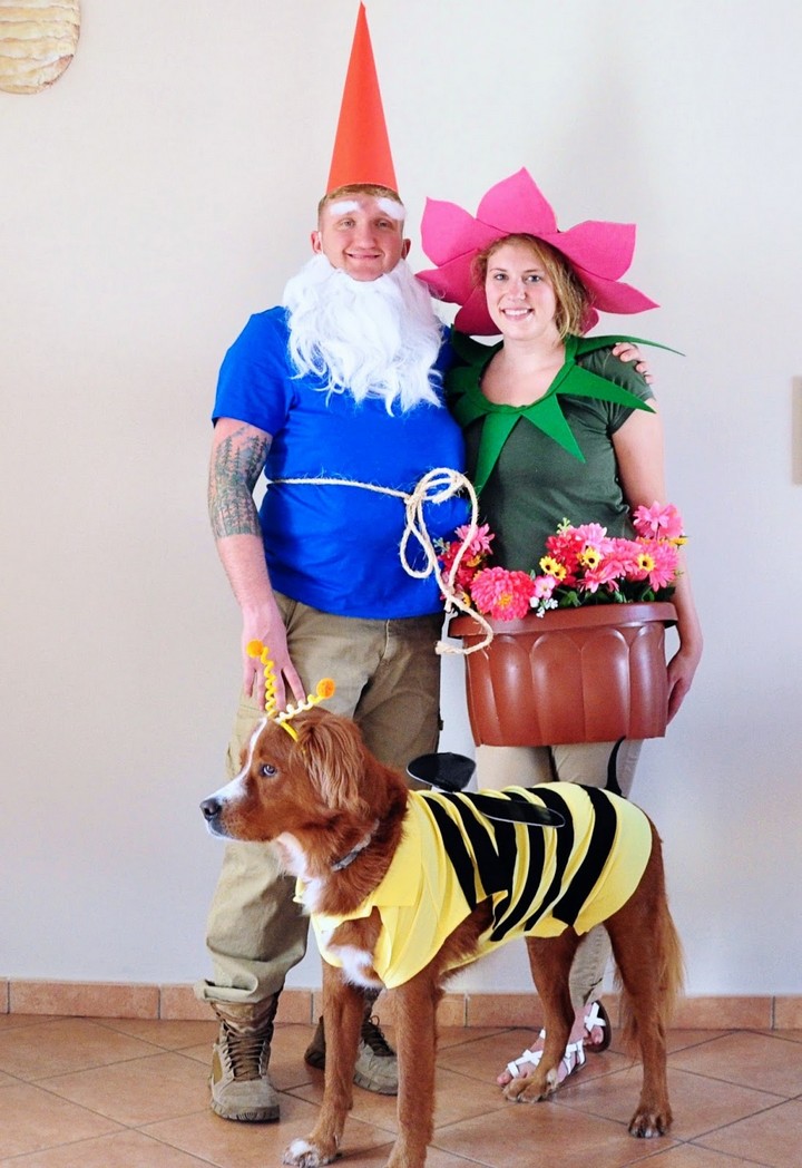 Garden Gnome Flower Bee Family Costume