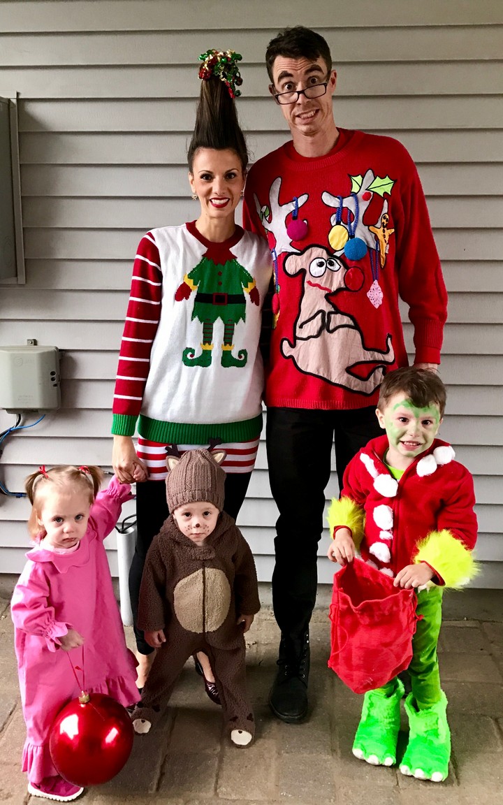 Grinch Themed Family Halloween Costumes