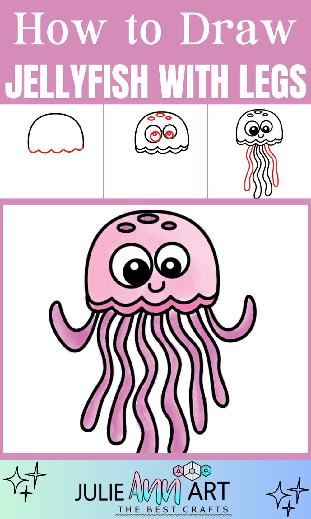 How to Draw a Jellyfish With Legs