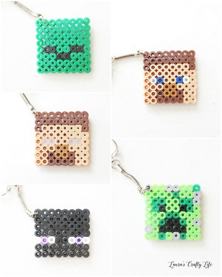 Minecraft Perler Bead Keychains