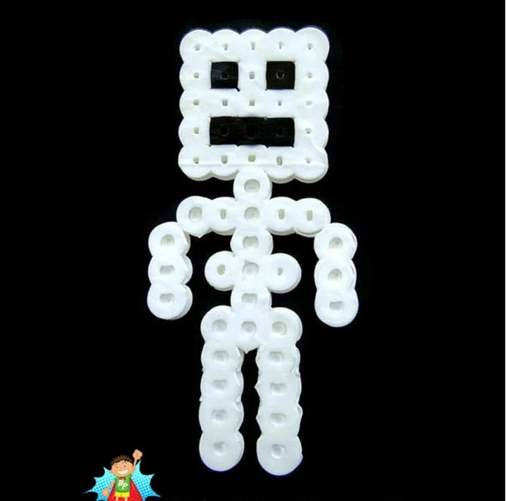 Minecraft Perler Bead Skeleton Pattern