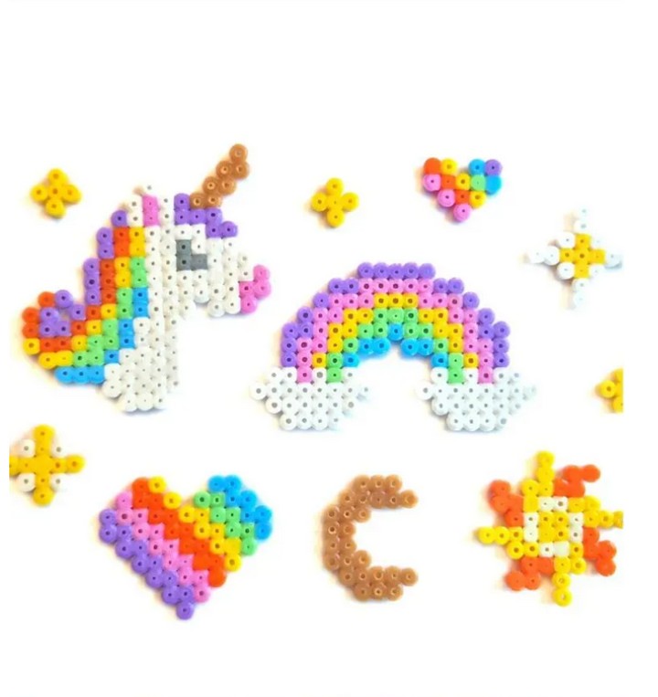 Rainbow Unicorn Perler Bead Pattern