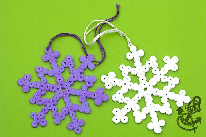 Snowflake Decorations Made Of Beads