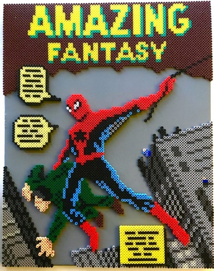 Amazing Fantasy Spider Man Perler Beads