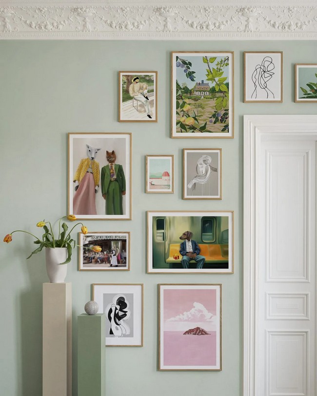 Create A Wall Collage Around A Doorway