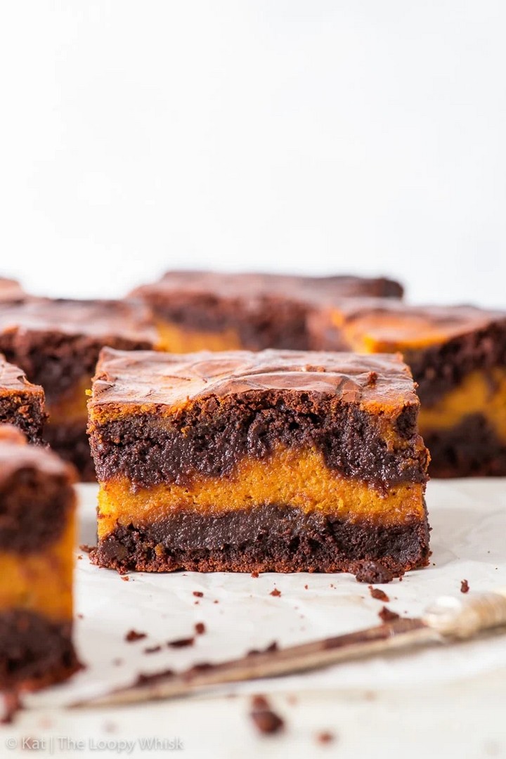 Extra Fudgy Pumpkin Brownies