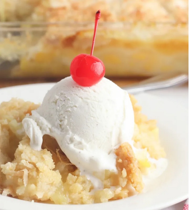 Light And Delicious Tropical Dump Cake