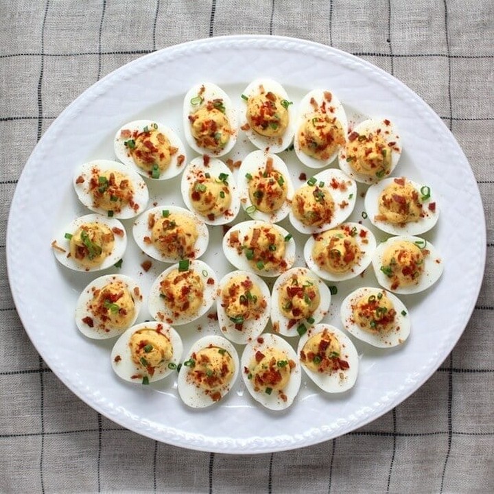 Smoky Deviled Eggs With Bacon