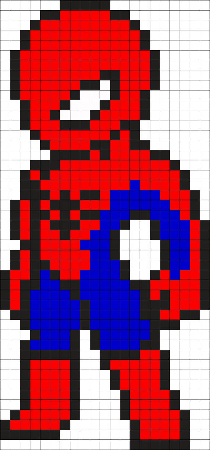 Spiderman Perler Bead Pattern