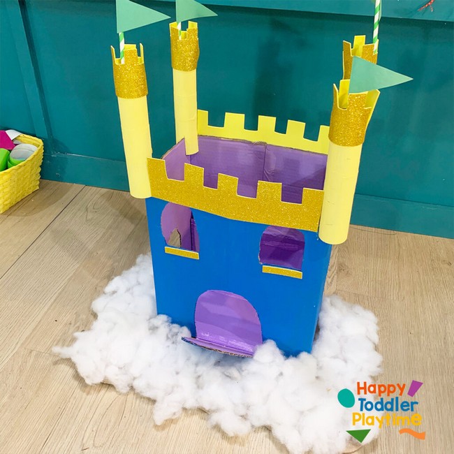 Cardboard Box Castle Craft For Kids