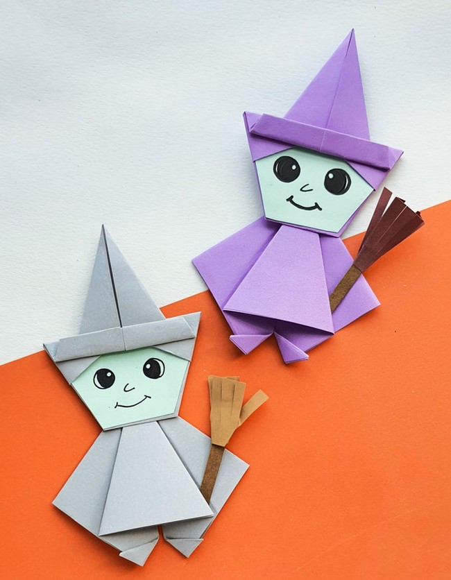 Easy Origami Witch Craft For Kids