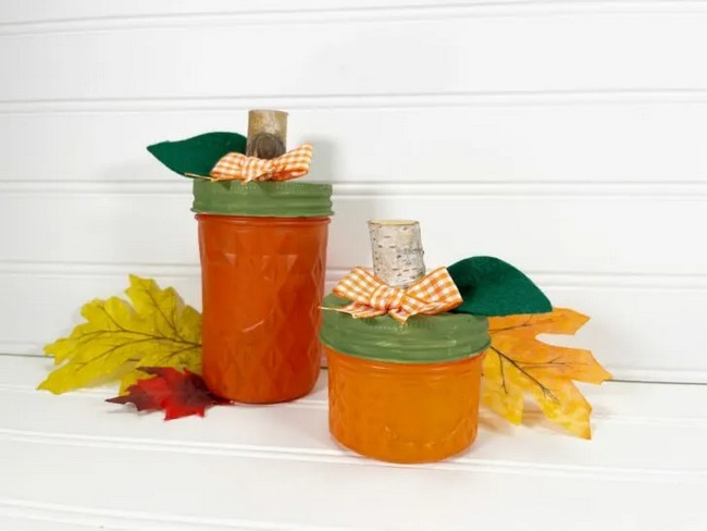 Jelly Jar Pumpkins