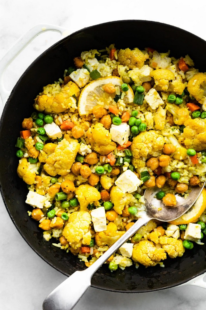 Curried Cauliflower Bake With Chickpeas