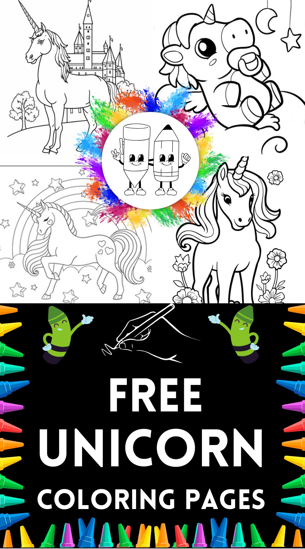 Free Unicorn Coloring Pages