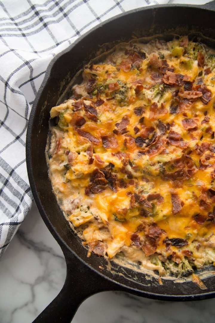 Keto Chicken Bacon Ranch Casserole With Broccoli