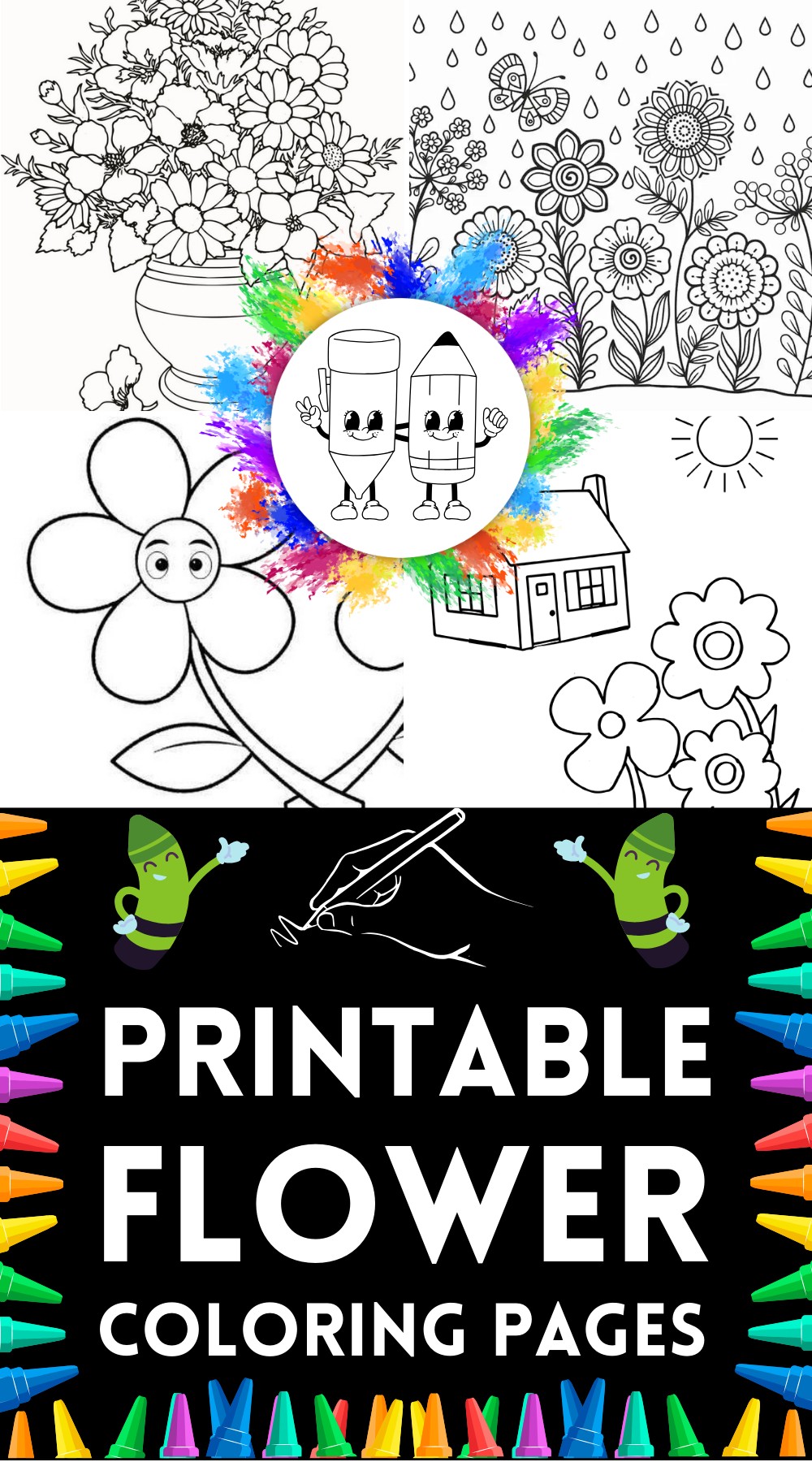 Printable Flower Coloring Pages