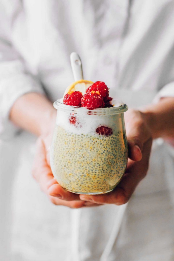 Raspberry Lemon Chia Pudding