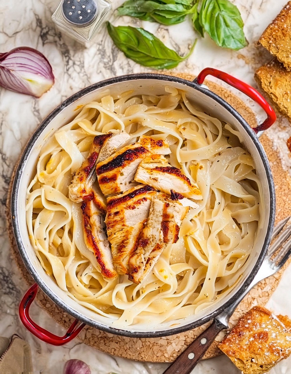 Best Creamy Chicken Tagliatelle