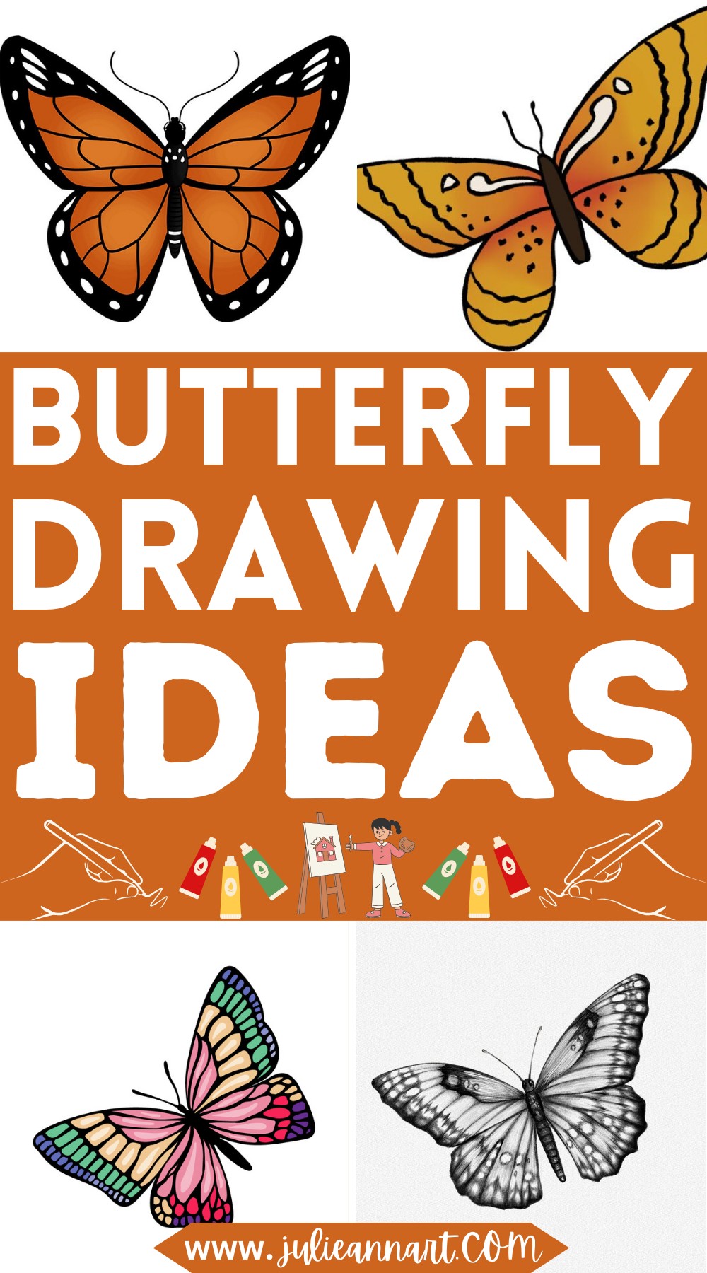 Simple Butterfly Drawing Ideas