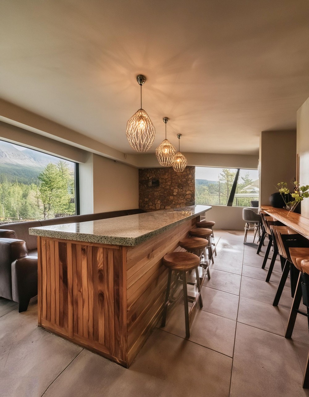 a Live Edge Bar Counter