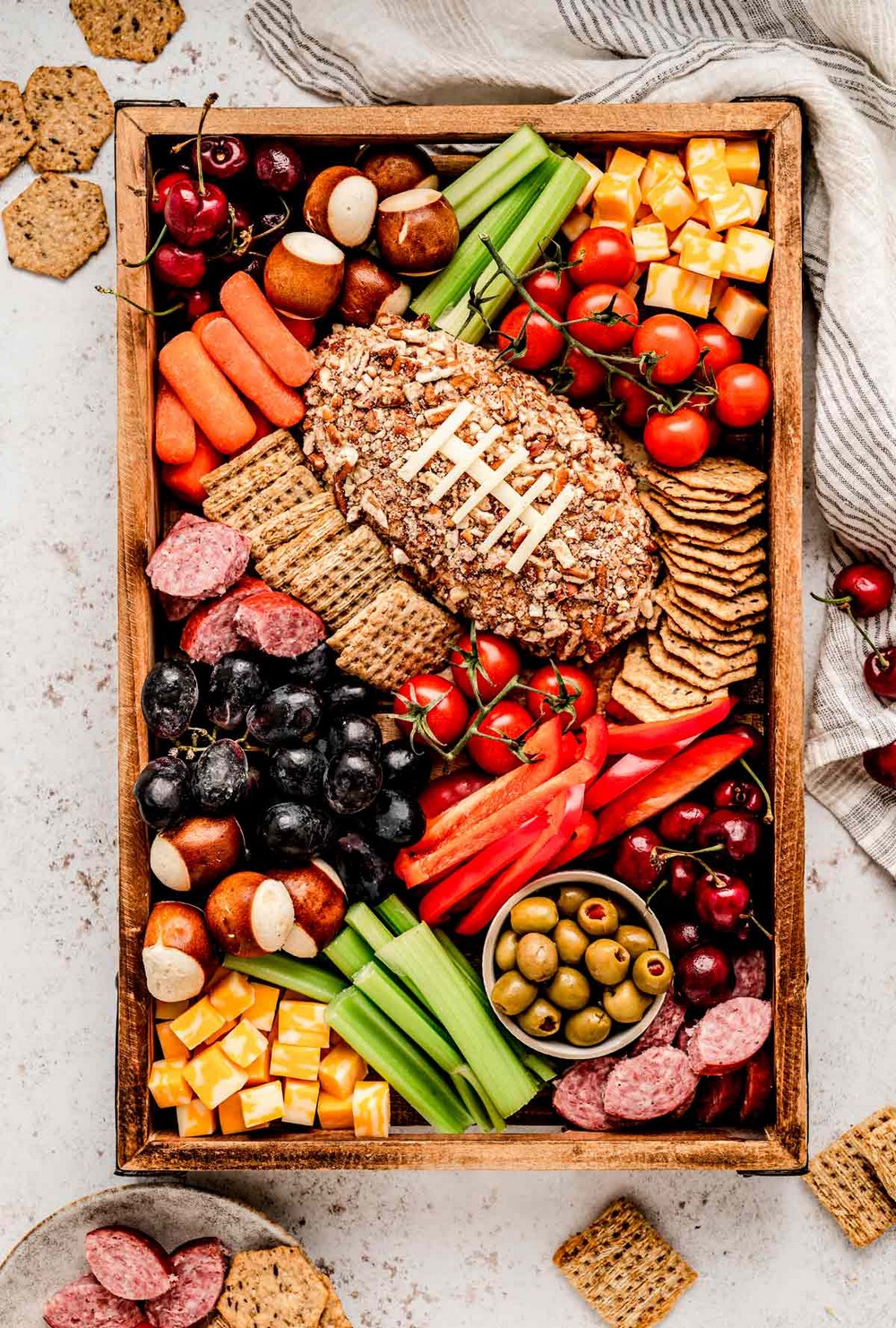 Best Healthy Football Charcuterie Board For Game Day