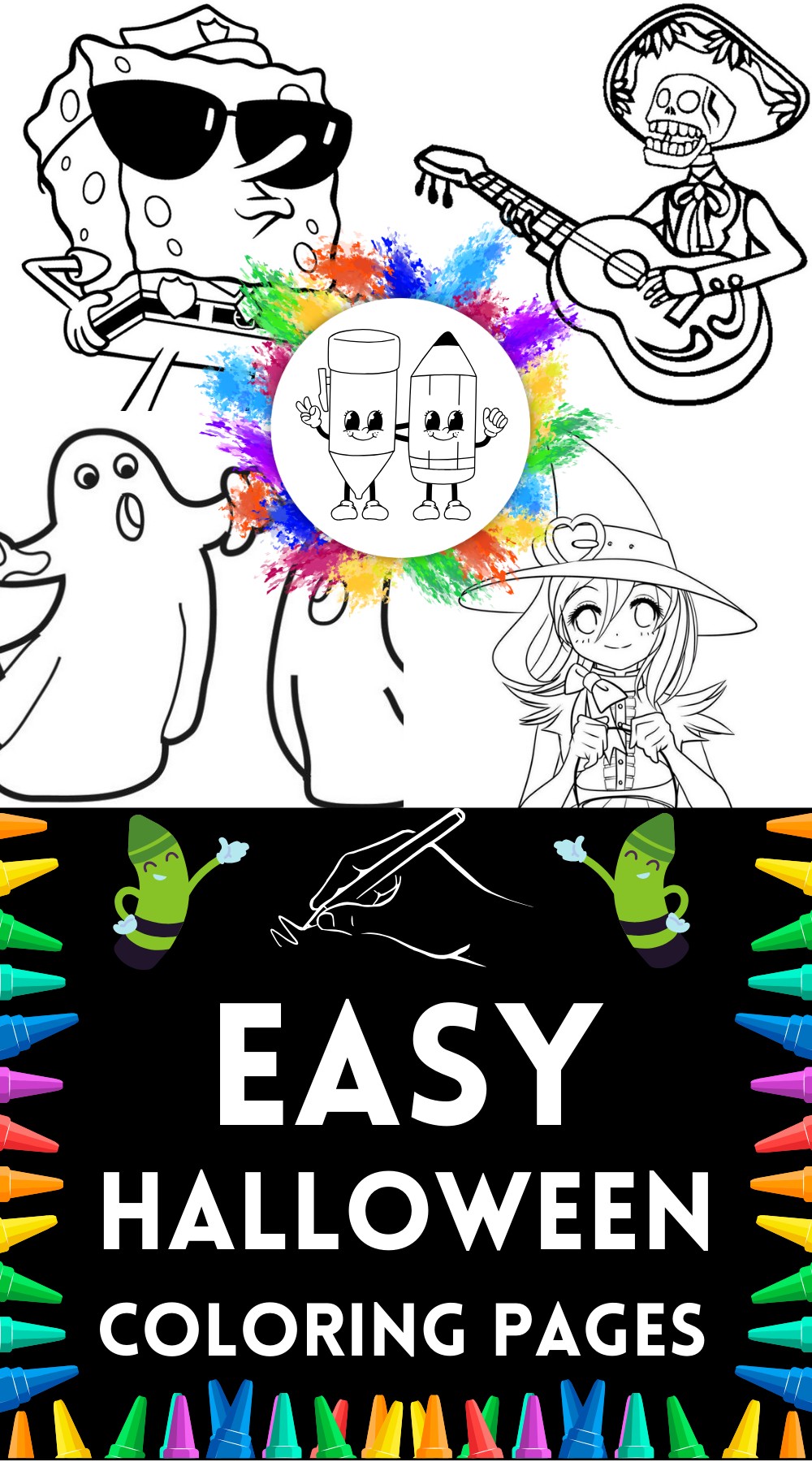 Easy Halloween Coloring Pages