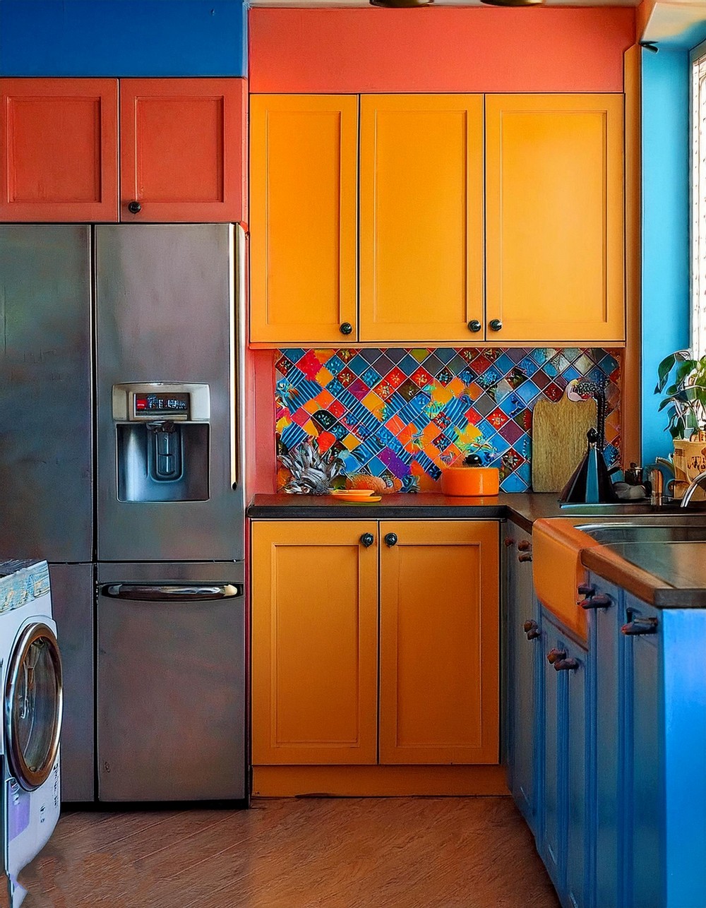Colorful Compact Kitchen Delight